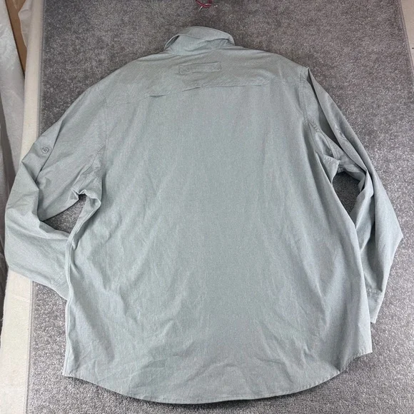 Duluth Trading Co Button Down Sol Survivor Shirt Standard Fit Mens XL Blue Gray - Picture 6 of 6